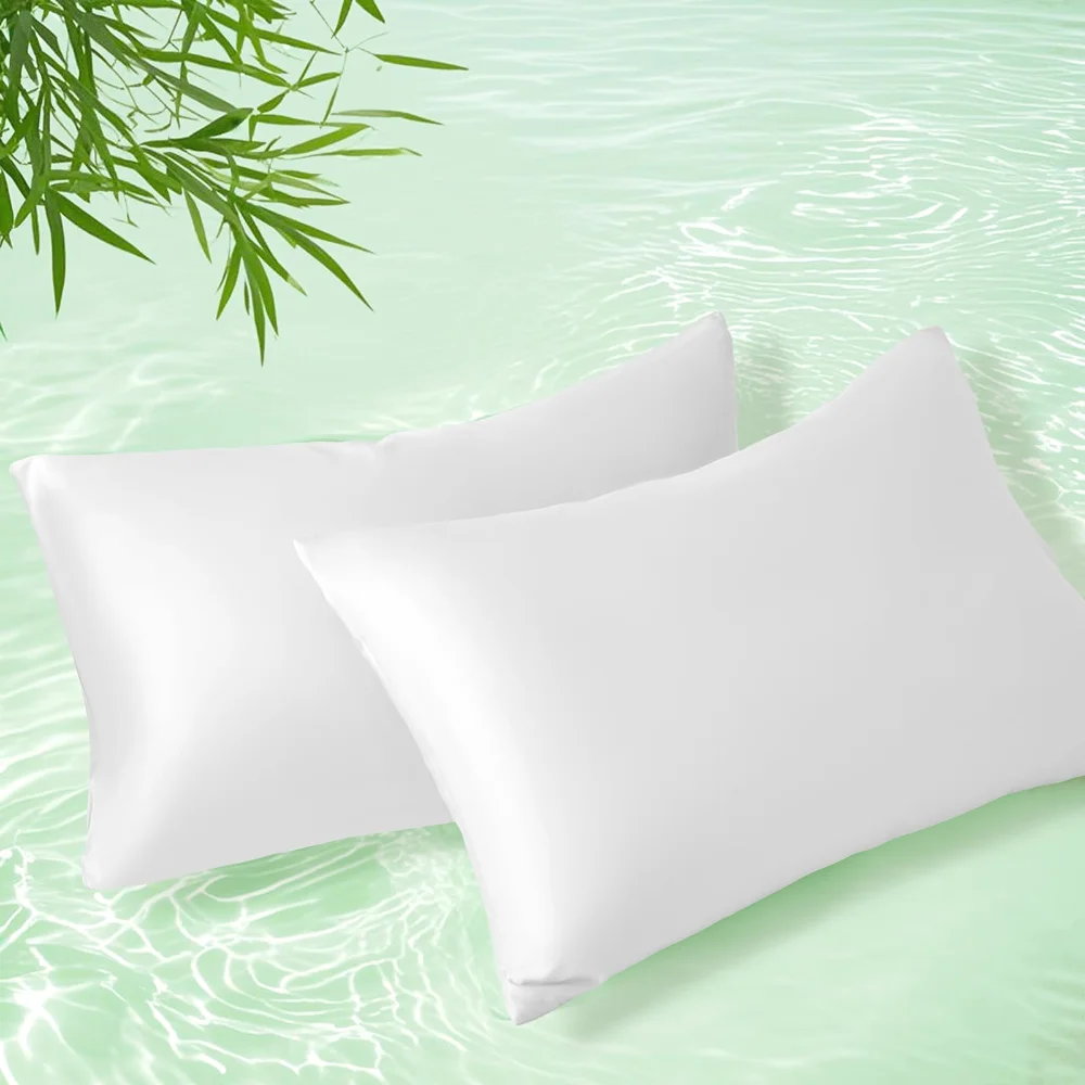 Homiest Bamboo Rayon Pillowcases, Standard, White